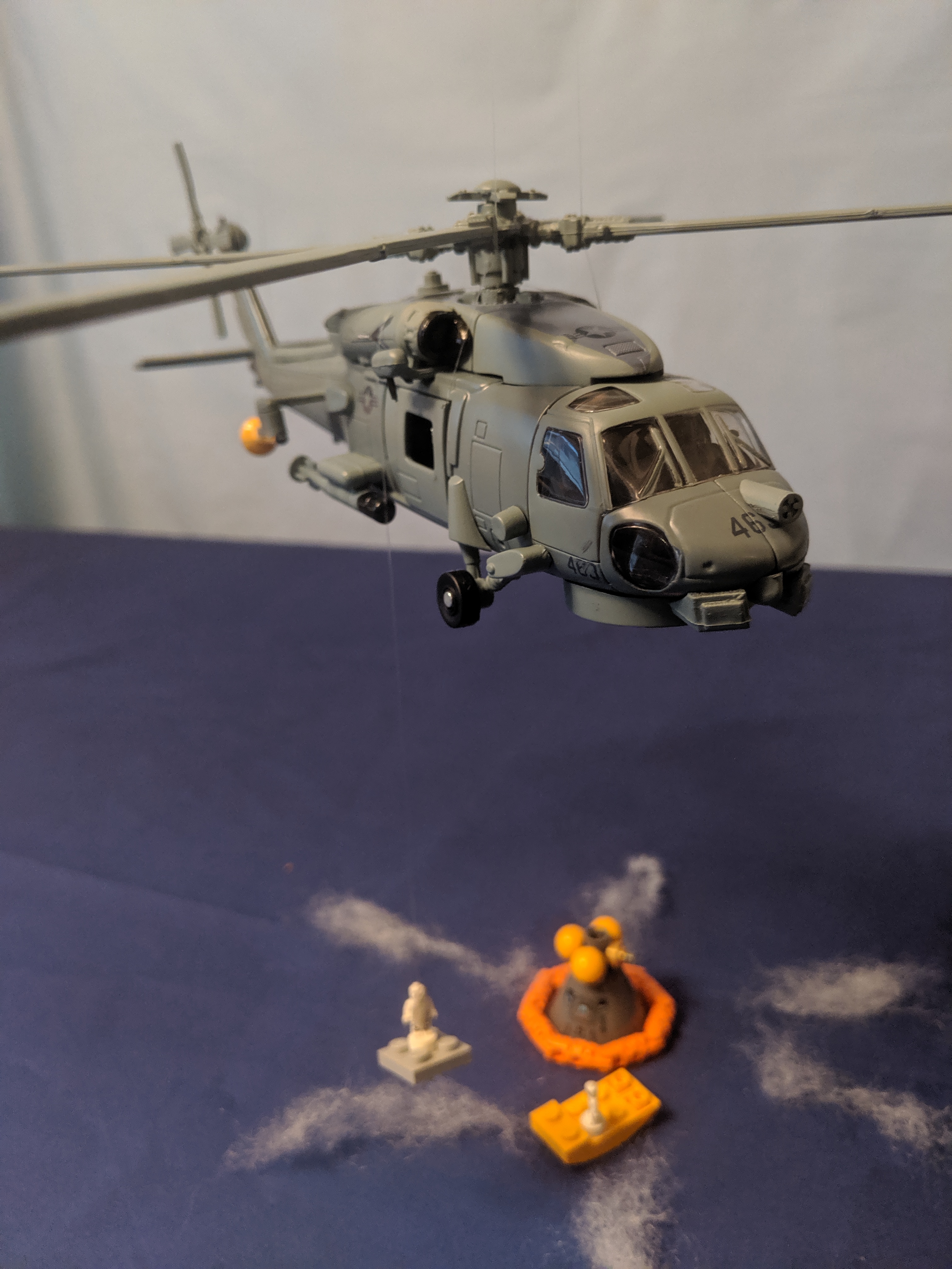 Helicopter 66 recovering the astronauts